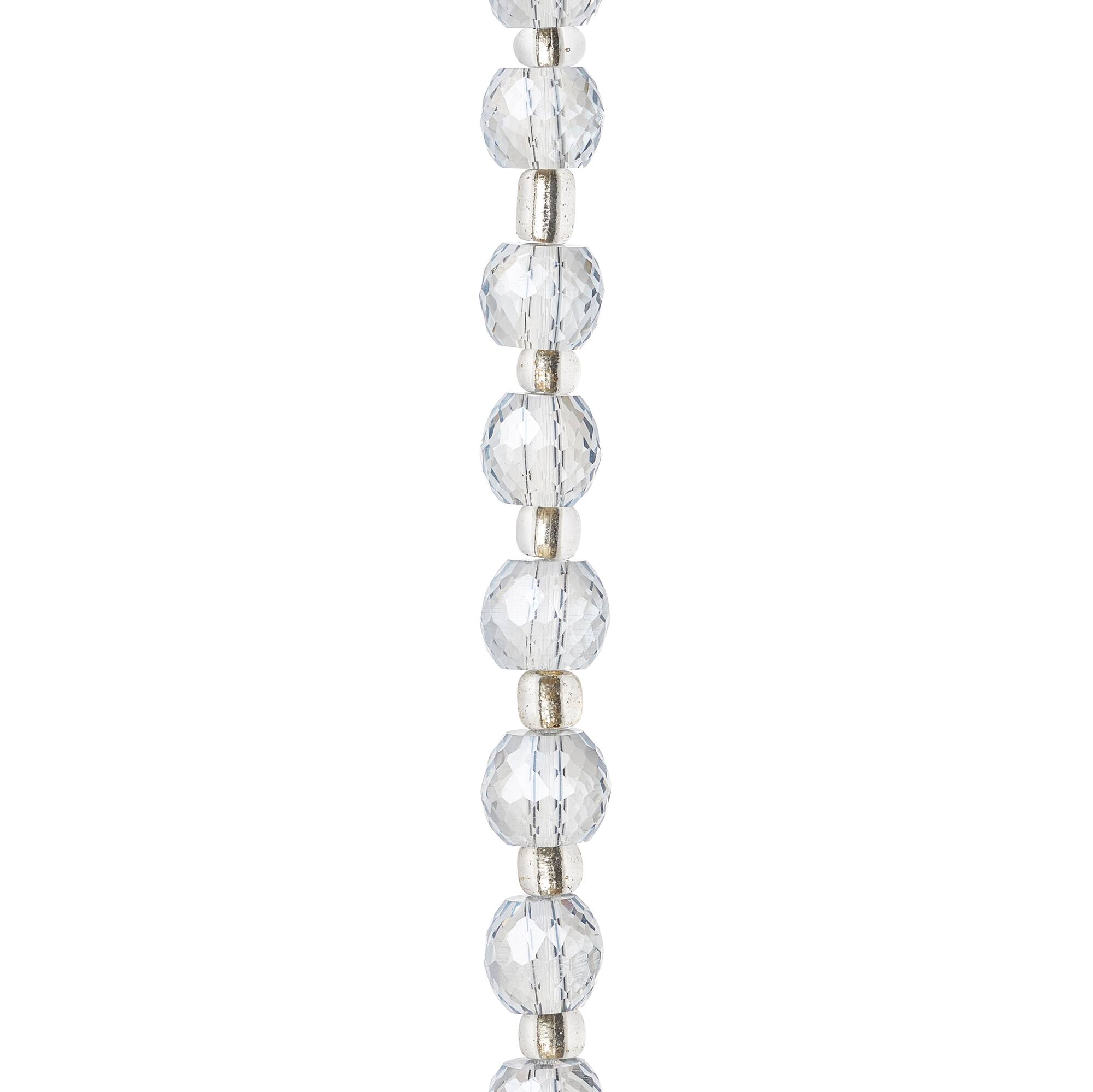 Light Blue Glass Faceted Rondelle Beads, 8mm by Bead Landing™